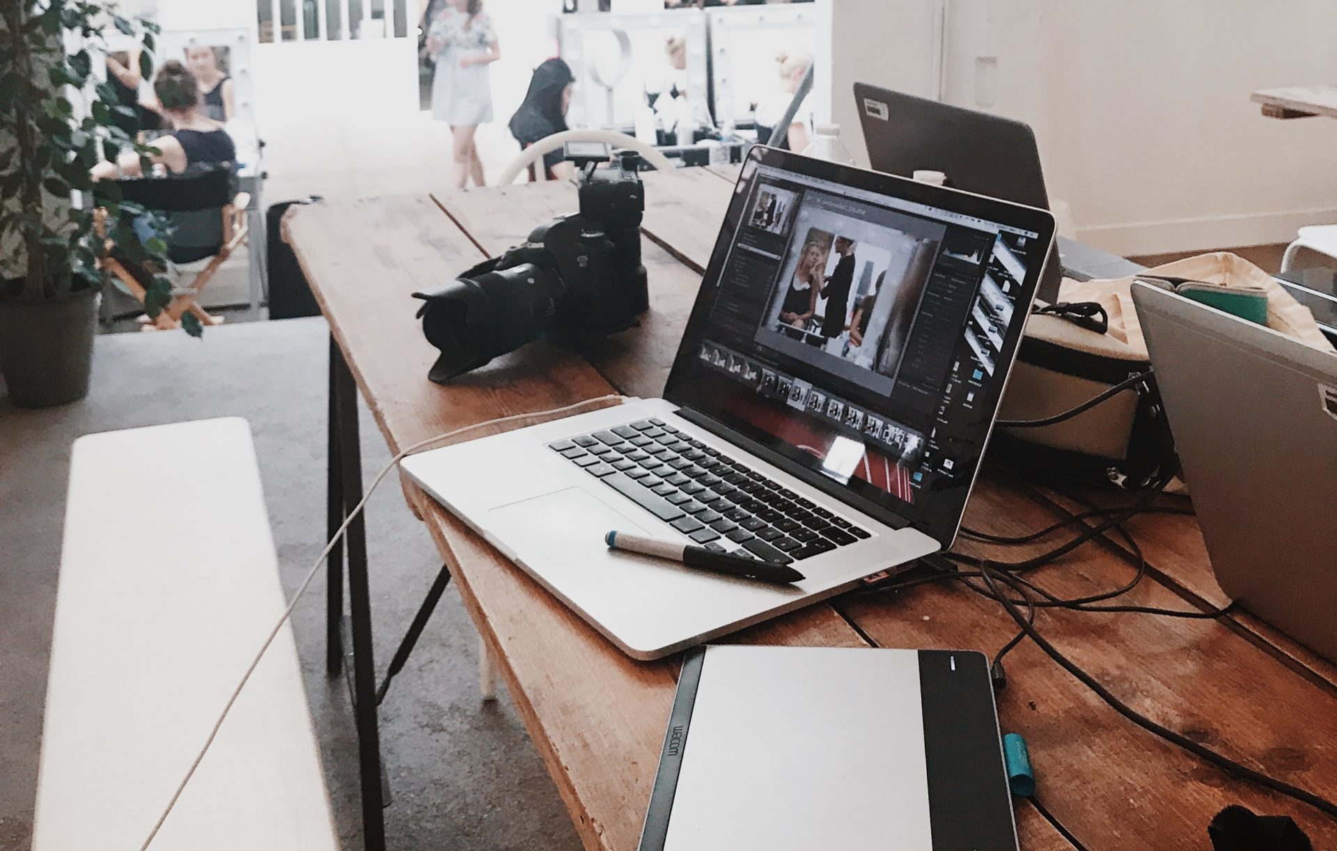 macbook on table