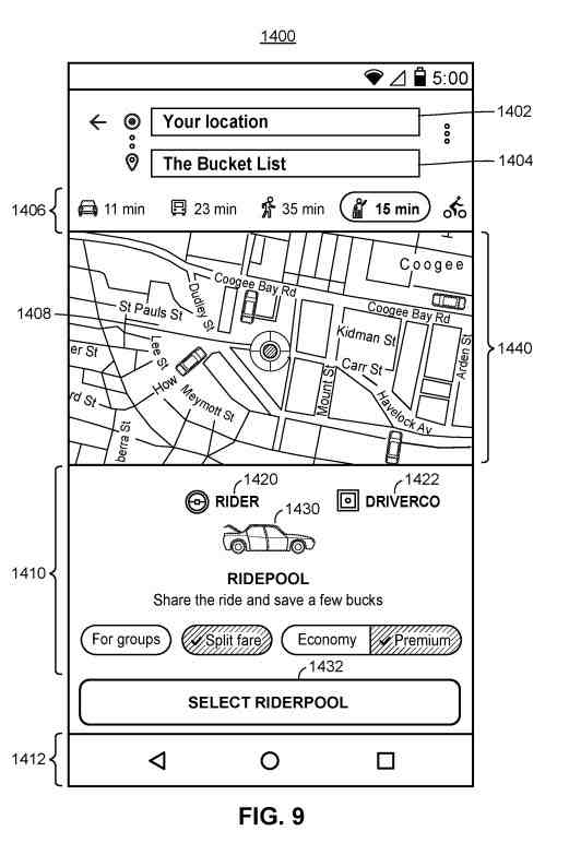 Ride Sharing Service Interface