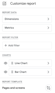 customize report panel