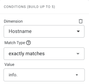 Set up to filter by a hostname