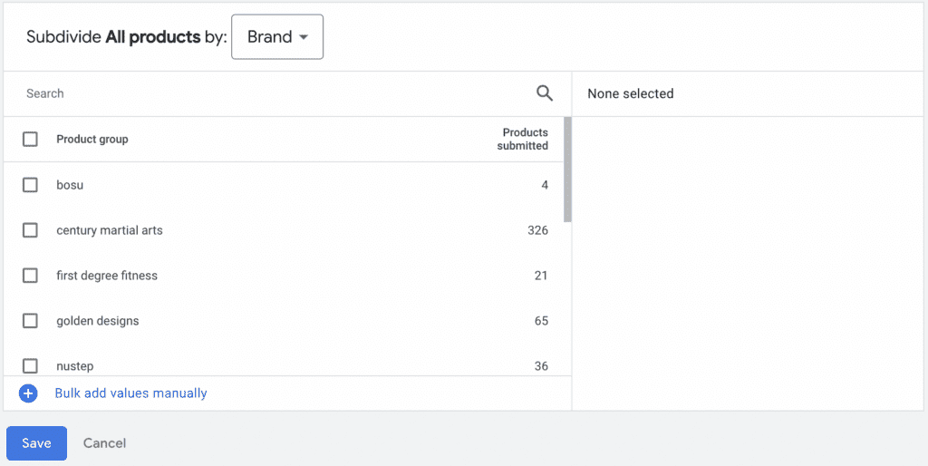 Grouping Products By Brand