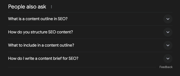 People Also Ask for SEO Content Outline