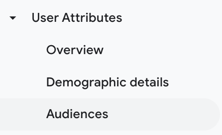 the audiences report location in navigation panel 