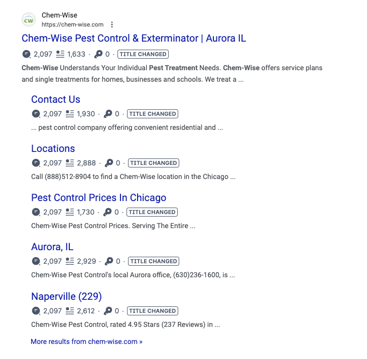 chemwise pest control services search results